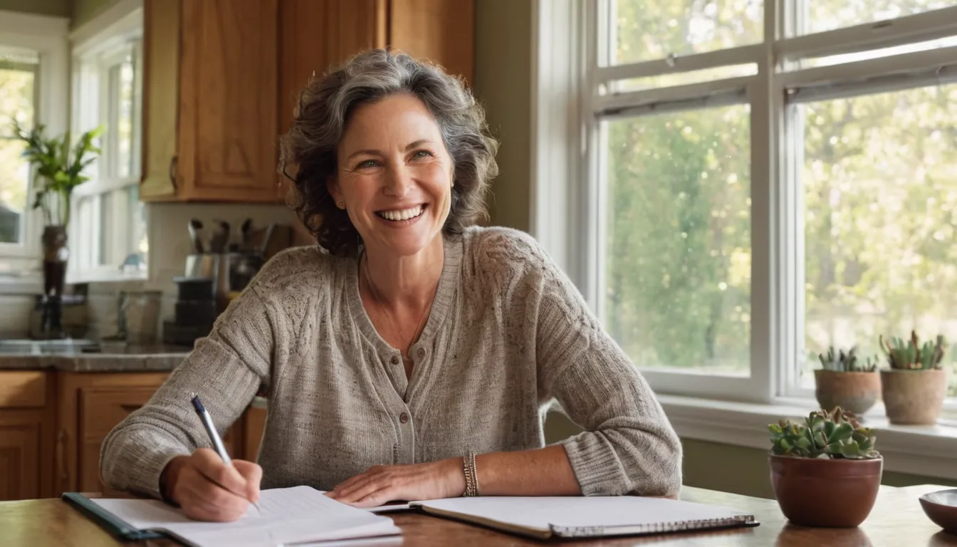 A homeowner reviewing a written septic quote at a kitchen table in Trenton